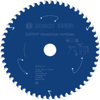 Bosch - EXPERT List kružne testere za aluminijum za akumulatorske alate 160x20x1.8/1.2x54T - 2608902119