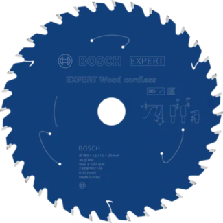 Bosch - EXPERT List kružne testere za drvo za akumulatorske alate 160x20x1.5/1x36T - 2608902146
