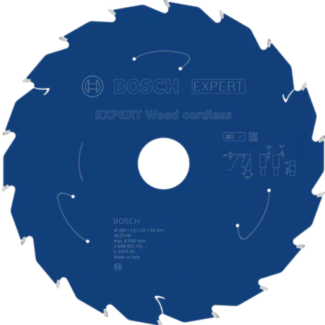 Bosch - EXPERT List kružne testere za drvo za akumulatorske alate 190x30x1.5/1x18T - 2608902155