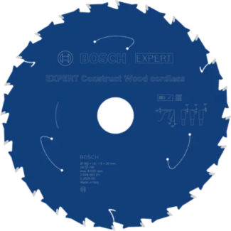 Bosch - EXPERT List kružne testere za konstruktivno drvo za akumulatorske alate 190x30x1.6/1x24T - 2608902211