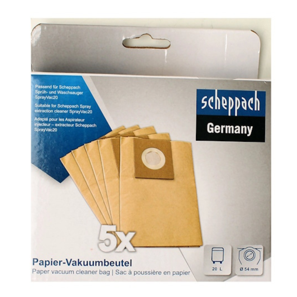 Scheppach - Papirna filter vrećica za usisivač SPRAYVAC 20 set 5/1 - 38727