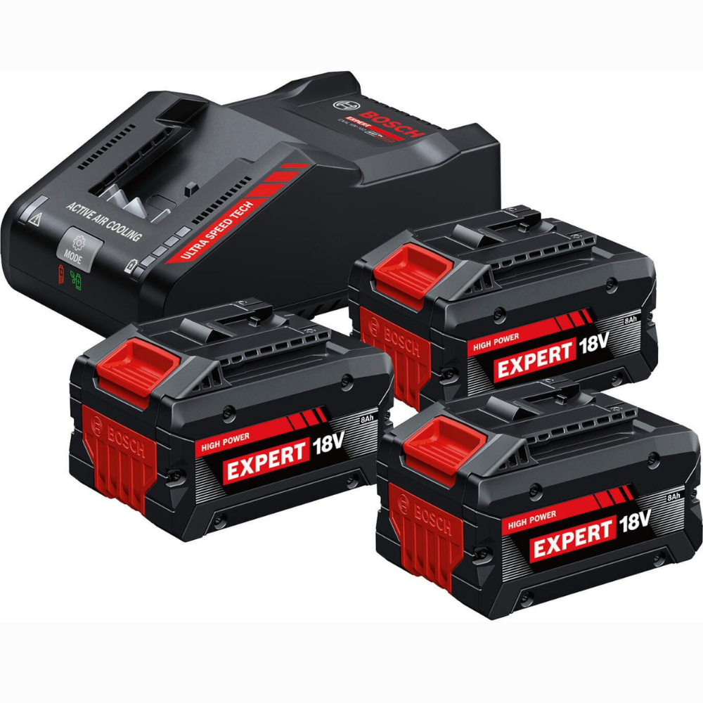Bosch - Set 3x EXBA 18V-80 baterija + punjač EXAL 18V-160 - 0615V0005R