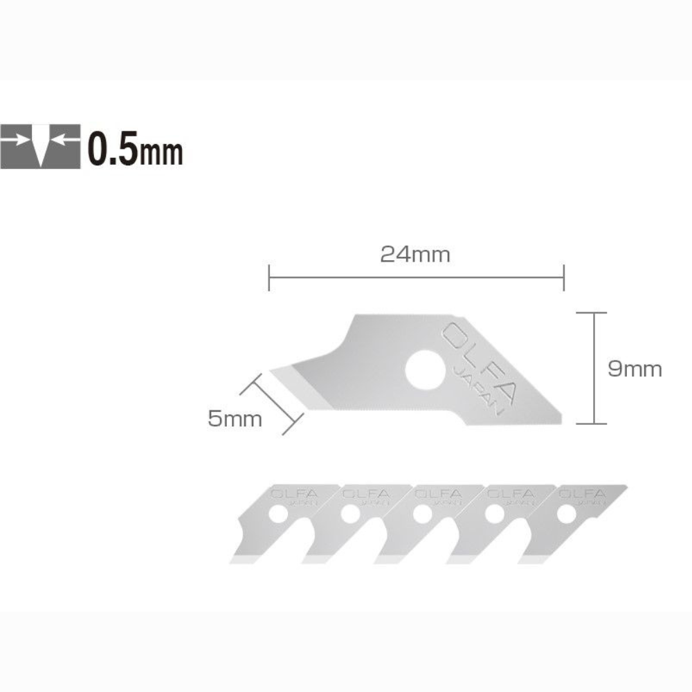 OLFA - Nožići za kružni skalpel 5mm - pakovanje od 3 komada - COB-1