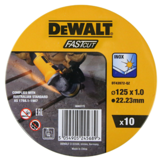 DeWalt - Rezni disk za inox 125x1mm, 10 komada u aluminijumskom pakovanju - DT43972