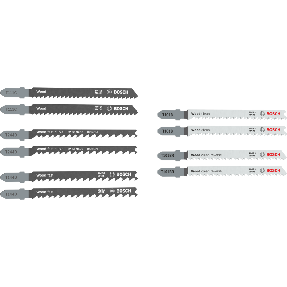 Bosch - PRO WOOD Set listova za ubodnu testeru, 10 komada - 2607012069