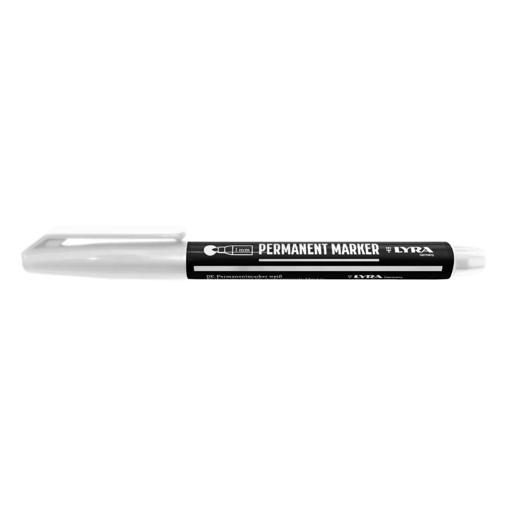 LYRA - Permanentni marker fin 1 mm, beli, 1 komad - L4060001-1