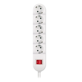 ALING-CONEL - Produžni kabl 5M/5G sa prekidačem, beli - 36044505.0
