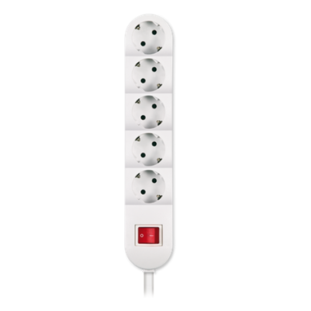 ALING-CONEL - Produžni kabl 5M/5G sa prekidačem, beli - 36044505.0
