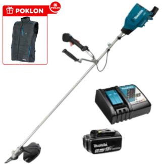 Makita Akumulatorska kosa 18V - LXT DUR369AZ sa baterijom od 3Ah BL1830B i punjačem DC18WC - DUR369AZ+BL1830B+PUN.GDC+poklon DCV202Z