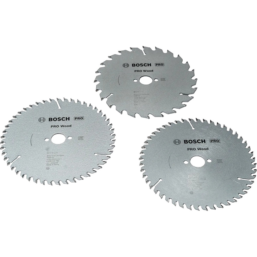 Bosch - Set listova za kružnu testeru PRO Wood 190 mm, 3 komada - 2608644731