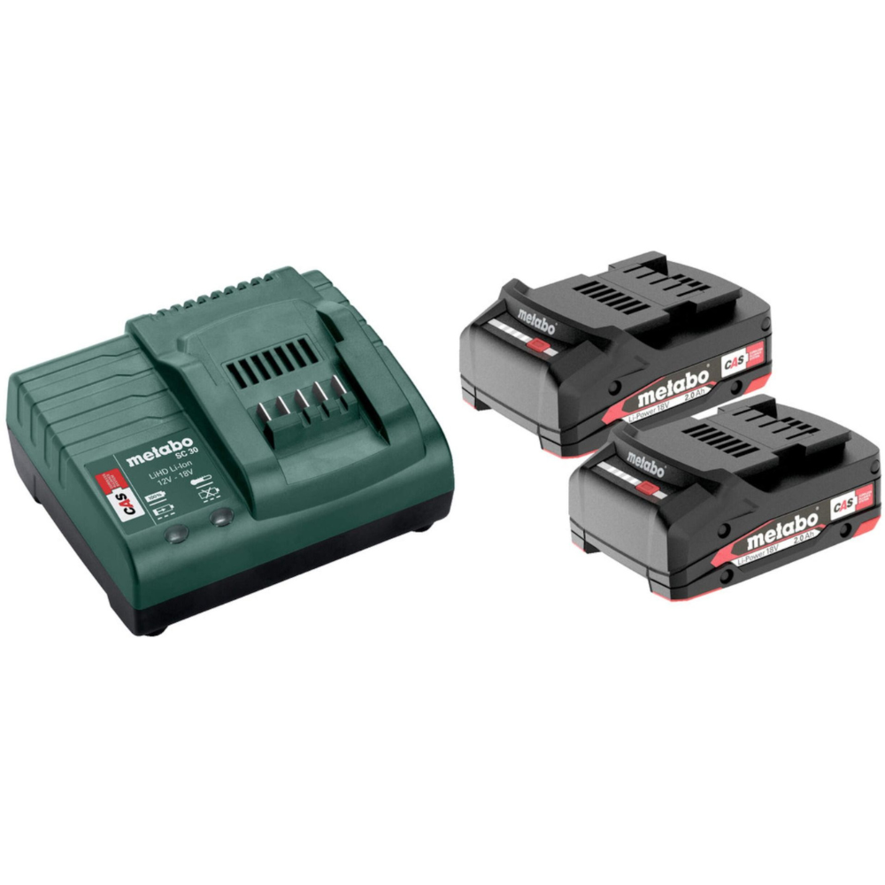 Metabo - Basic Set baterija 2 x 2,0 Ah; 18V; punjač SC 30 - 685161000