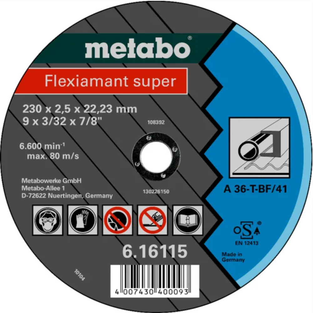 Metabo - Rezna ploča za metal Flexiamant super 115x2.0x22.23 steel, TF 42 - 616100000