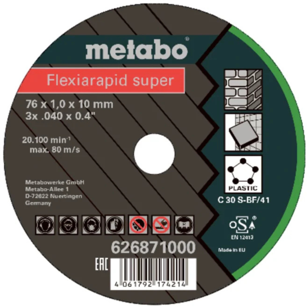 Metabo - Super rezna ploča universal Flexiarapid 76x1.0x10.0mm set 5/1 - 626871000