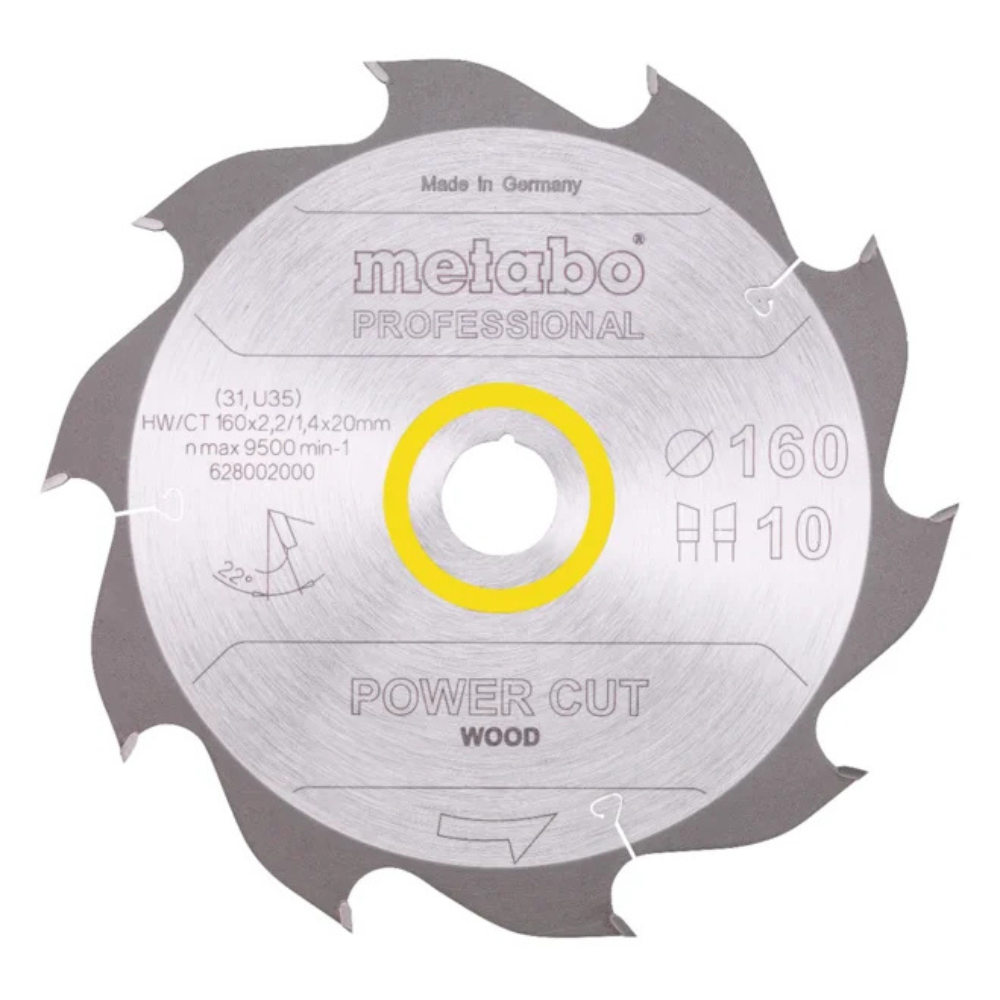 Metabo - List kružne testere za drvo Power Cut Wood 160x20 mm Z10 - 628002000