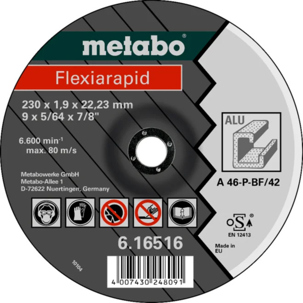 Metabo - Rezna ploča za aluminijum Flexiarapid Ø 115 × 1,0 × 22,23 mm - 616512000