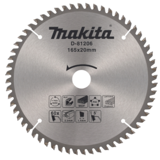 Makita - TCT list za testeru 165 mm × 20 mm - D-81206