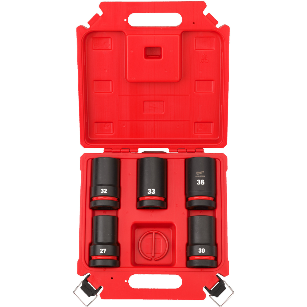 Milwaukee - SHOCKWAVE set dubokih udarnih nasadnih ključeva (5-delni), 1" prihvat - 4932498752