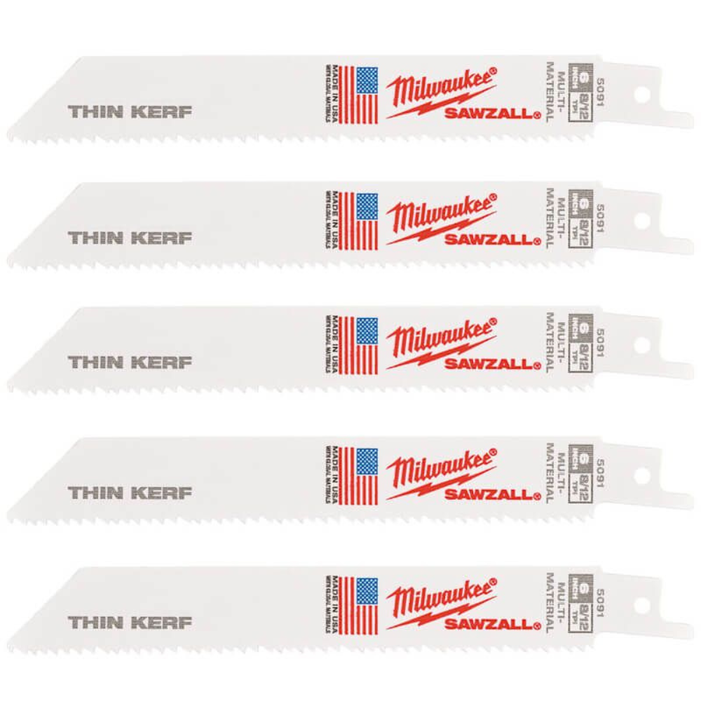 Milwaukee - SAWZALL listovi testere za sabljastu testeru 150 mm, 8/12 TPI, 5 kom - 48475091