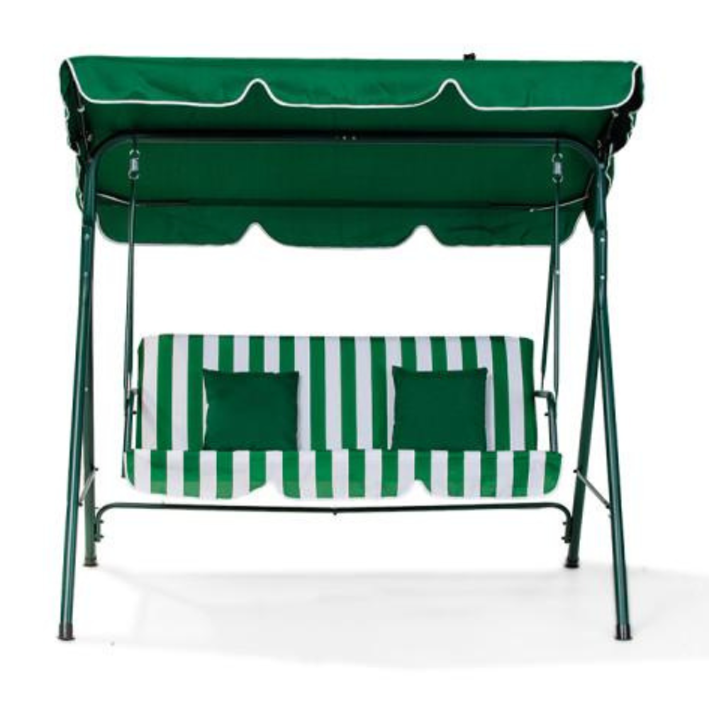 Green bay - Mykonos ljuljaška zeleno-bela sa jastucima - 089245