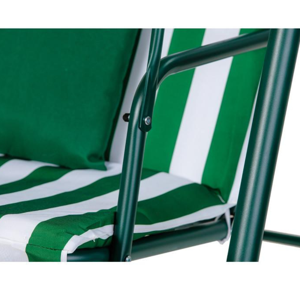 Green bay - Mykonos ljuljaška zeleno-bela sa jastucima - 089245