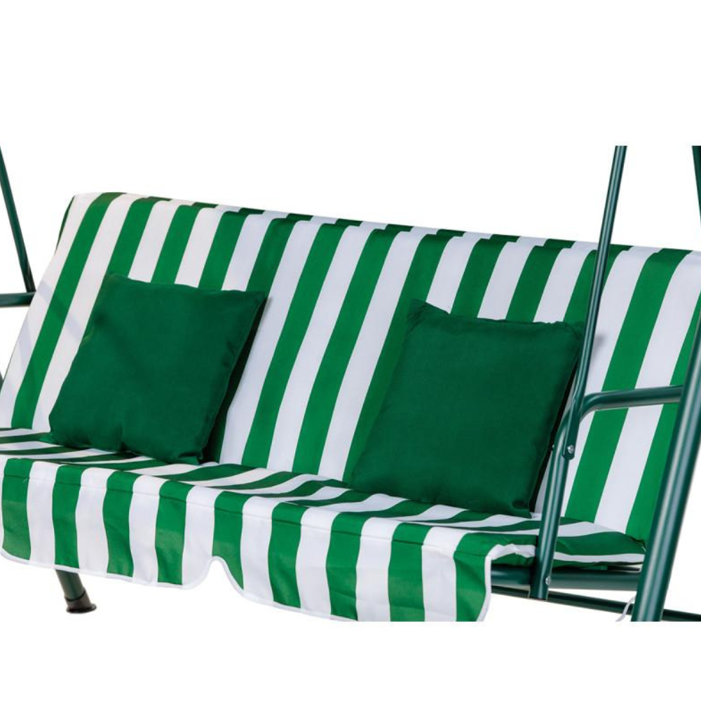Green bay - Mykonos ljuljaška zeleno-bela sa jastucima - 089245