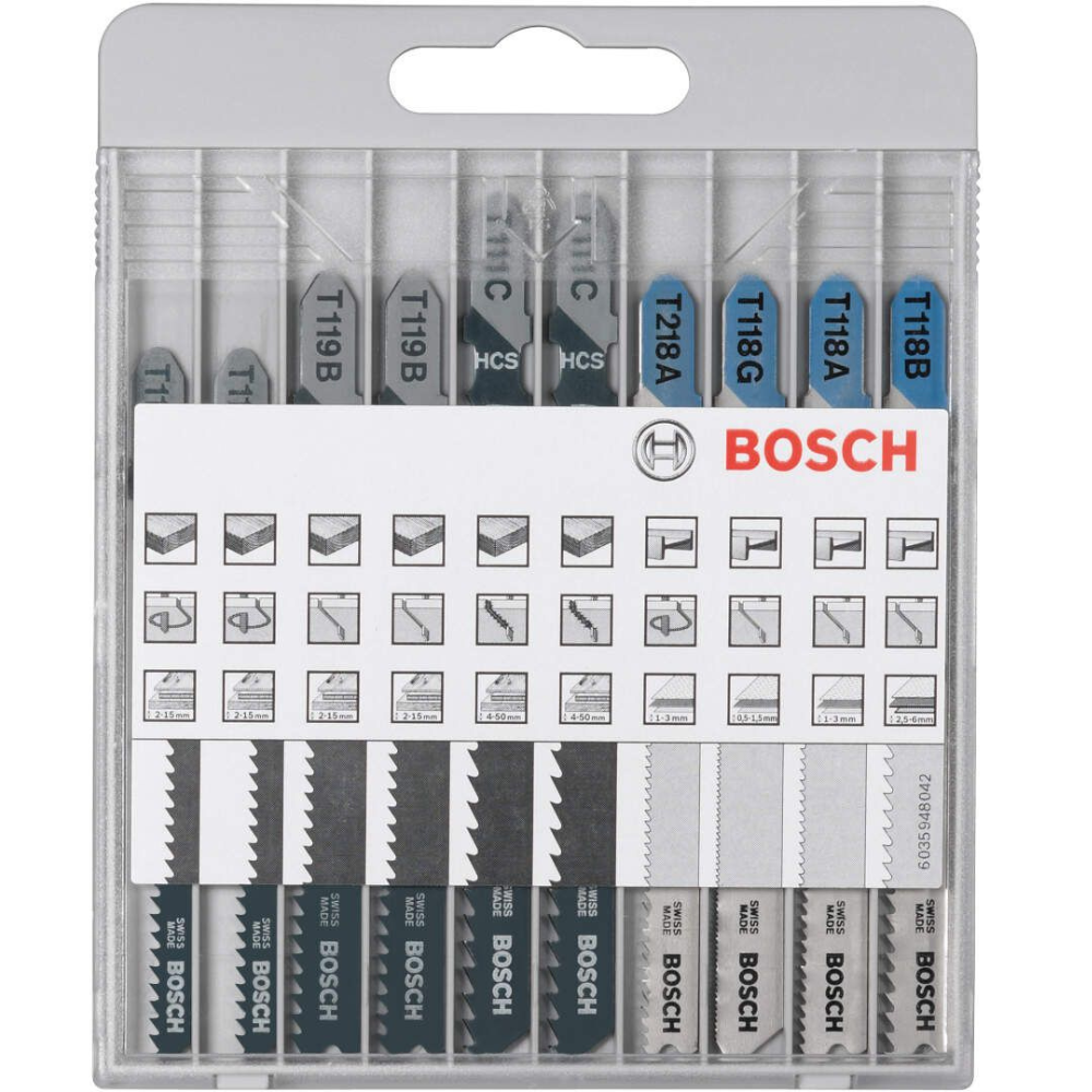 Bosch - 10-delni set listova ubodne testere Basic for Metal and Wood T 119 BO (2x); T 119 B (2x); T 111 C (2x); T 218 A; T 118 G; T 118 A; T 118 B - 2607010630
