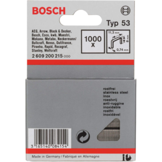 Bosch - Spajalica od tanke žice tip 53, nerđajuća Tip 53; dužina 8 mm - 2609200215