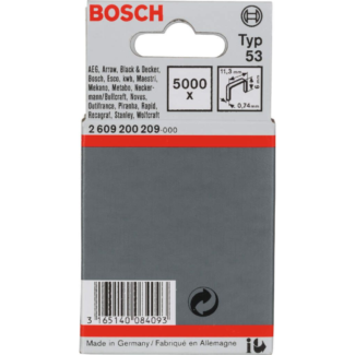 Bosch - Spajalica od tanke žice tip 53 11,4 x 0,74 x 6 mm - 2609200209