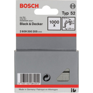 Bosch - Spajalica od tanke žice tip 52 12,3 x 1,25 x 8 mm - 2609200205