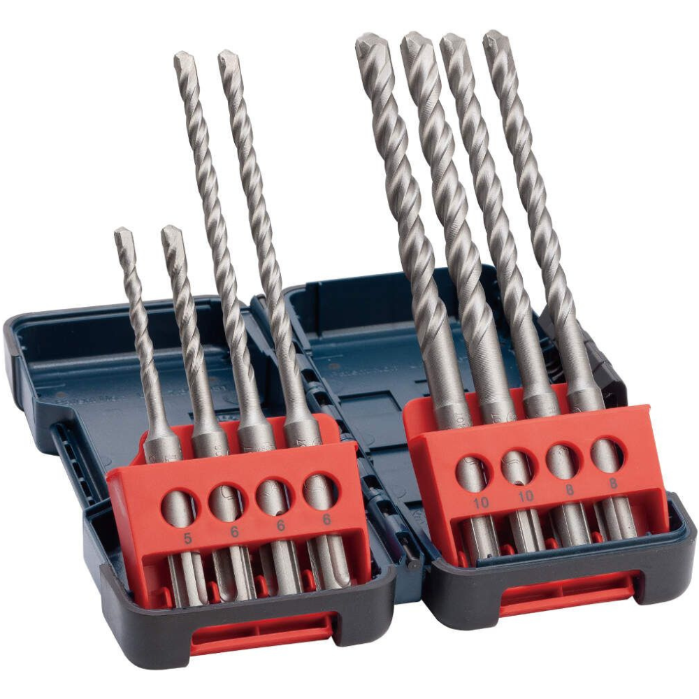 Bosch - 8-delni set hamer burgija SDS-Plus-3, Tough Box 5 x 110 (1x); 6 x 110 (1x); 6 x 160 (2x) mm; 8 x 160 (2x); 10 x 160 (2x) - 2607019903