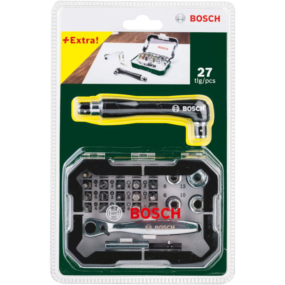 Bosch - Promoline 27-delni set bitova sa račnom - 2607017392