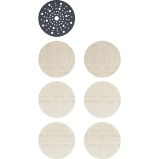 Bosch - EXPERT M480 početni komplet za rotacione brusilice 150mm, granulacija 80/120/180; 7-delni - 2608901203