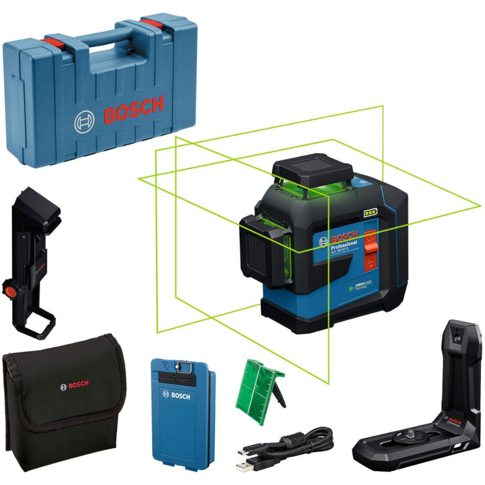 Bosch - GLL 80-33 G linijski laser 3x360° 80m domet - 0601065501